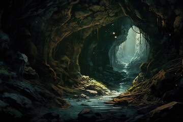 Wall Mural - Enchanted Cave Landscape