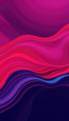 Fototapete - Abstract fluid art: vibrant pink and purple waves flowing seamlessly