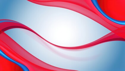 Fototapete - Abstract red and blue flowing curves on light background modern designs and presentations