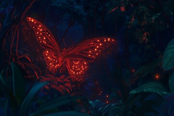 Poster - A cartoon butterfly with intricate, glowing patterns on its wings. --ar 3:2 --style raw --profile du61nug --v 6.1 Job ID: 5ccf21d3-c939-42b3-a089-7d27d4d54bcc