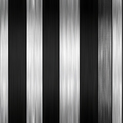 Poster - Black and silver striped texture with a brushed metallic pattern