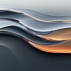 Poster - Flowing abstract background in deep ocean tones for digital art creative projects modern aesthetics