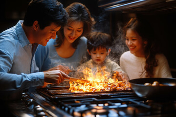 Sticker - Asian Family Cooking