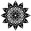 © Anup - Simple mandala silhouette vector Art design, Floral mandala Illustration, ornament, flower, design, outline, template, pattern, ethnic. mandala design for invitation card, coloring book.