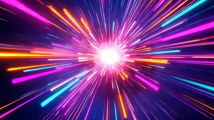 Poster - Travel through a dazzling realm of radiant colors and brilliant lights, evoking the beauty of the cosmos and the wonder of the universe