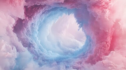 Wall Mural - Pastel Clouds Form A Swirling Celestial Vortex