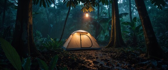 tent in the forest