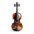 © Diffin - A beautifully crafted violin rests on a pristine white background, showcasing its elegant design and rich wood tones, perfect for musical artistry.