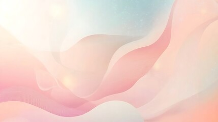 Wall Mural - Abstract Pastel Pink and White Wave Design