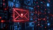 © Nikita44 - Digital envelope with padlock icon representing encrypted messaging and safe online communication, cybersecurity protection background, book illustration style