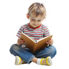 adorable toddler boy reading book child education happy kid fun cute home story young