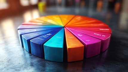 Poster - A colorful pie chart illustrating factors contributing to longevity