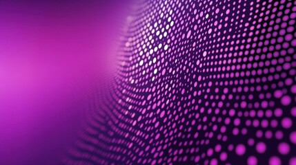 Poster - Abstract Purple Dotted Wave Background Design Digital Art Technology Graphic