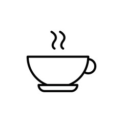 coffee cup icon line art vector