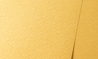 Poster - Golden yellow paper background with wavy, rippled textures and overlapping layers. Warm, vibrant tones and a smooth surface create a polished, dynamic, and luxurious composition.