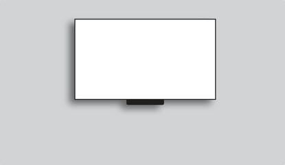 Poster - 4K TV flat screen lcd, oled, plasma, realistic illustration  blank monitor mockup. eps10
