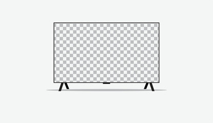 Poster - 4K TV flat screen lcd, oled, plasma, realistic illustration  blank monitor mockup. eps10