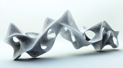 Poster - the hologram chain. a chain of polygons, triangles, points, and lines. the chain is a low-poly conne