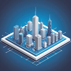 Poster - A Futuristic Cityscape Illustration