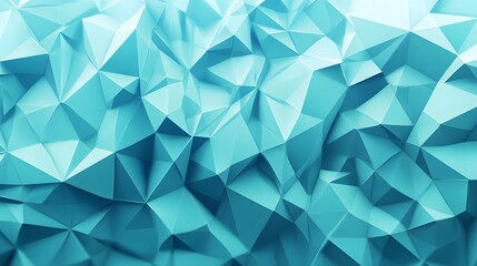 Poster - abstract teal triangular geometric background