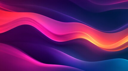 Wall Mural - Abstract Colorful Waves Digital Art Design