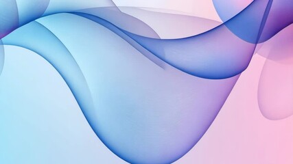 Poster - Soft flowing waves in pastel colors create a serene and calming background for design elements and presentations