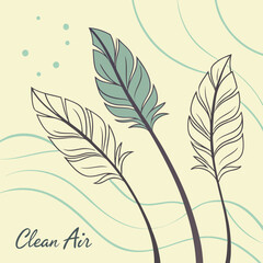 Naklejka na meble Abstract leaf illustrations representing clean air