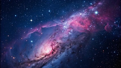 Wall Mural - majestic nebula: breathtaking starry night sky with copy space for text