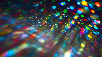 Light waves scattering through vibrational patterns creating colorful diffraction effects emphasizing optical physics