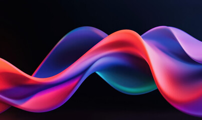 Poster - Vibrant Abstract Wave Design Featuring Dynamic Color Gradients for Modern Graphic and Digital Art Inspiration