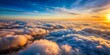 © Danicha - Minimalist Aerial Sea of Clouds: Airplane View, Dramatic Sky, Peaceful Landscape