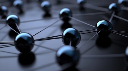 Poster - Abstract Network Connection Global Interconnection Digital Sphere Technology Concept