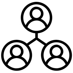 Poster - Community connection icon representing communication in business and marketing interfaces