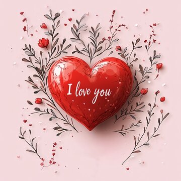 Happy Valentines Day poster with calligraphic text