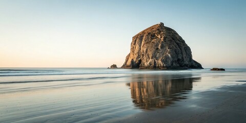 Wall Mural - Minimalist Fish Bay Rock Landscape: Serene Coastal Scene