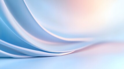 Poster - Blue and white background with a wave
