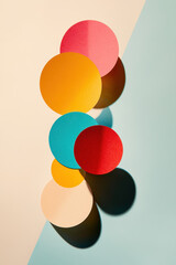 Poster - Explore the Harmony and Balance in a Vibrant Geometric Abstract Artwork with Colorful Circular Patterns