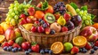 © Danicha - Panoramic Colorful Fresh Fruit Basket - Assorted Fruits Still Life Photography