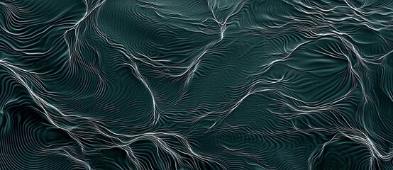 Poster - A close-up view of abstract patterns in dark water showcasing organic lines and fluid motion, evoking a sense of tranquility and connection with nature's beauty.