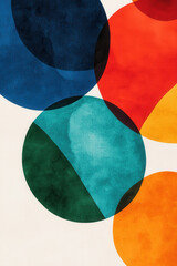 Poster - Dynamic Abstract Design Featuring Overlapping Vibrant Circles in a Modern and Trendy Geometric Pattern with Bold Colors and Textures