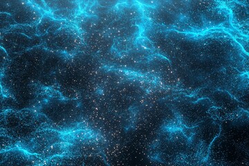 Poster - A captivating abstract background featuring dynamic blue electric energy and sparkling particles, perfect for creating a modern and futuristic feel in design projects.