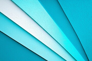 Poster - Vibrant layered paper textures showcase a range of blue hues, creating an eye-catching design suitable for a variety of creative projects and backgrounds.