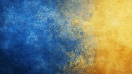 Canvas Print - abstract blurred grainy gradient background fading from yellow to blue banner/web/design