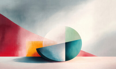 Poster - Striking Abstract Geometric Design with Vibrant Colors and Minimalist Style for Modern Artistic Aesthetic