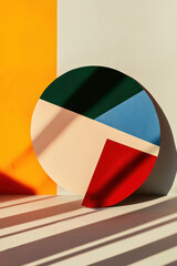 Poster - Dynamic Geometry and Vivid Colors in Abstract Art: Exploring Modern Design with Bold Shapes and Striking Contrast