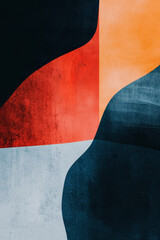 Poster - Explore the Dynamic Composition and Vibrant Textures of Contemporary Abstract Art in a Colorful Geometric Design