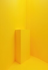 Aufkleber - Minimalist Wall Painting with a Yellow Background