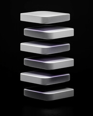 Poster - Floating panels creating a modern digital aesthetic with sleek design elements and innovative presentation