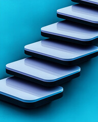 Poster - Modern steps on a stylish background showcasing sleek design elements and contemporary aesthetics