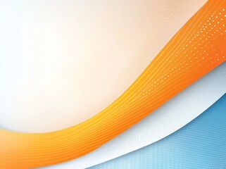 Poster - A vibrant abstract background featuring smooth curves in orange and blue hues, perfect for design projects, presentations, and creative applications. Ideal for digital art.